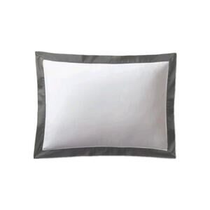 NEW Polo Ralph Lauren Organic Cotton Sateen Border King Sham Graphite Grey $185